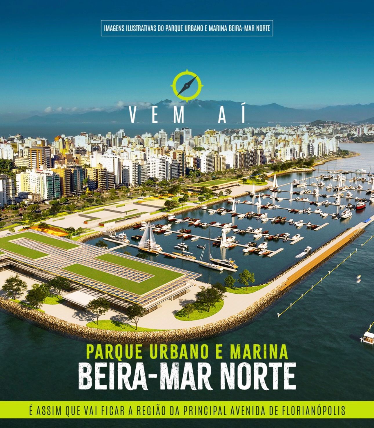 A construção da Marina na Beira-Mar Norte em Florianópolis